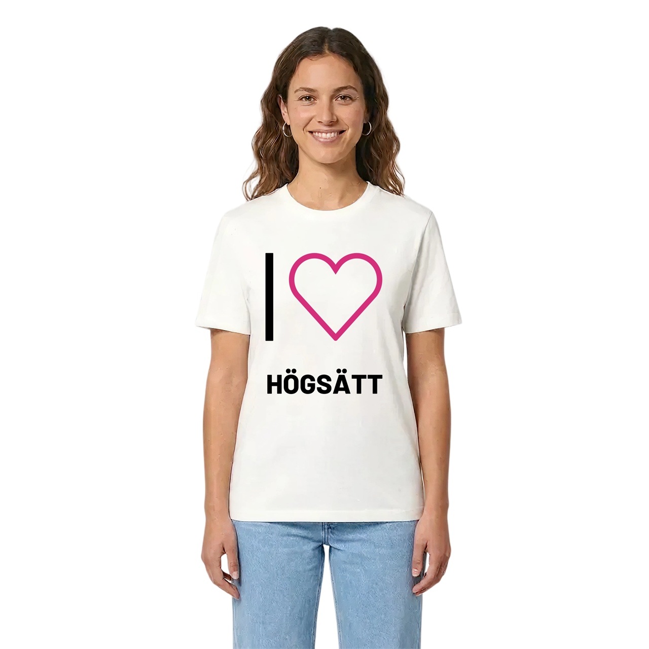 Jag älskar Högsätt t-shirt stort tryck i miljö