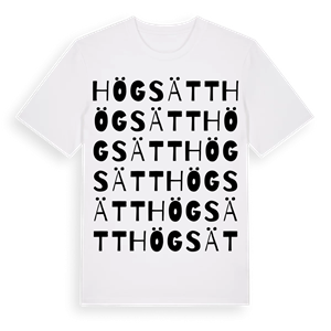 Högsätt ordlek t-shirt – ekologisk bomull t-shirt från PinShirt