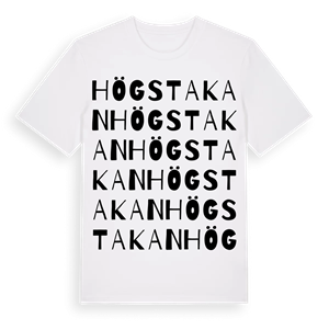 Högstakan ordlek t-shirt – ekologisk bomull t-shirt från PinShirt