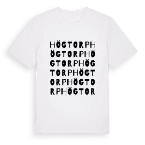 Högtorp ordlek t-shirt – ekologisk bomull t-shirt från PinShirt
