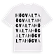 White t-shirt med Högvalta ordlek t-shirt
