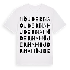 Höjderna ordlek t-shirt – ekologisk bomull t-shirt från PinShirt