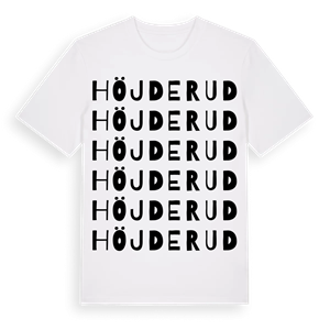 Höjderud ordlek t-shirt – ekologisk bomull t-shirt från Pinshirt