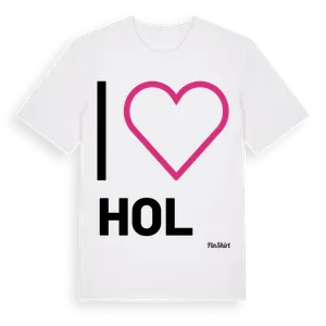 Jag älskar Hol t-shirt stort tryck – ekologisk bomull t-shirt från Pinshirt