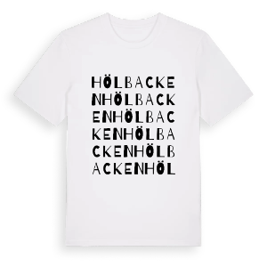 Hölbacken ordlek t-shirt – ekologisk bomull t-shirt från PinShirt