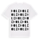 White t-shirt med Hole ordlek t-shirt