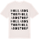Vintage White t-shirt med Hollandstorp ordlek t-shirt