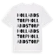 White t-shirt med Hollandstorp ordlek t-shirt