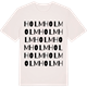 Vintage White t-shirt med Holm ordlek t-shirt