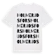 White t-shirt med Holmerudsfors ordlek t-shirt