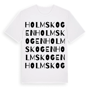 Holmskogen ordlek t-shirt – ekologisk bomull t-shirt från Pinshirt
