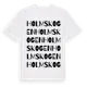 White t-shirt med Holmskogen ordlek t-shirt