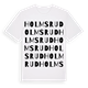 White t-shirt med Holmsrud ordlek t-shirt