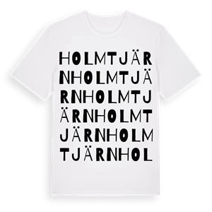 Holmtjärn ordlek t-shirt – ekologisk bomull t-shirt från PinShirt