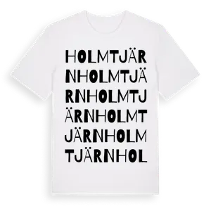 Holmtjärn ordlek t-shirt – ekologisk bomull t-shirt från Pinshirt