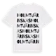 White t-shirt med Holmtjärnskas ordlek t-shirt