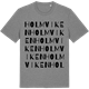 Mid Heather Gray t-shirt med Holmviken ordlek t-shirt