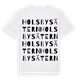 White t-shirt med Holsbysätern ordlek t-shirt