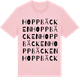Pink Cotton t-shirt med Hoppbäcken ordlek t-shirt