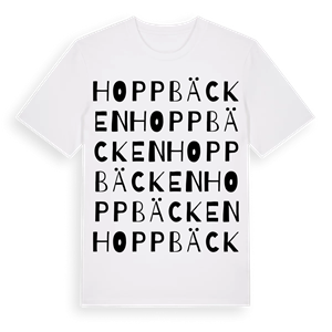 Hoppbäcken ordlek t-shirt – ekologisk bomull t-shirt från Pinshirt