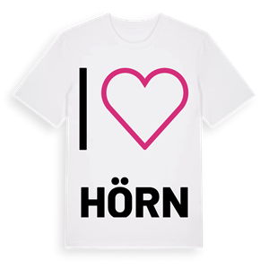 Jag älskar Hörn t-shirt stort tryck – ekologisk bomull t-shirt från PinShirt
