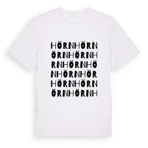 Hörn ordlek t-shirt – ekologisk bomull t-shirt från PinShirt