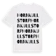 White t-shirt med Hornkullstorp ordlek t-shirt