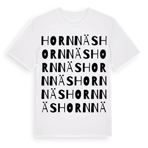 Hornnäs ordlek t-shirt – ekologisk bomull t-shirt från PinShirt