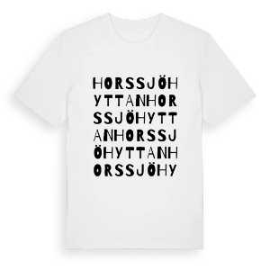 Horssjöhyttan ordlek t-shirt – ekologisk bomull t-shirt från PinShirt