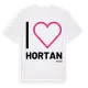 White t-shirt med Jag älskar Hortan t-shirt stort tryck