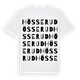 White t-shirt med Hösserud ordlek t-shirt