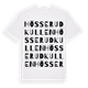 White t-shirt med Hösserudkullen ordlek t-shirt
