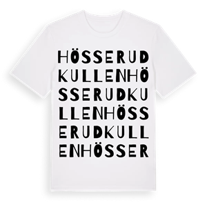 Hösserudkullen ordlek t-shirt – ekologisk bomull t-shirt från Pinshirt