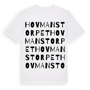 Hovmanstorpet ordlek t-shirt – ekologisk bomull t-shirt från Pinshirt