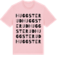 Pink Cotton t-shirt med Huggsterud ordlek t-shirt