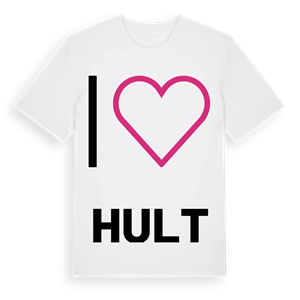 Jag älskar Hult t-shirt stort tryck – ekologisk bomull t-shirt från PinShirt