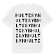 White t-shirt med Hultebyn ordlek t-shirt