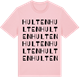 Pink Cotton t-shirt med Hulten ordlek t-shirt