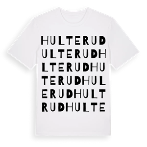 Hulterud ordlek t-shirt – ekologisk bomull t-shirt från PinShirt