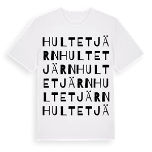 Hultetjärn ordlek t-shirt – ekologisk bomull t-shirt från PinShirt