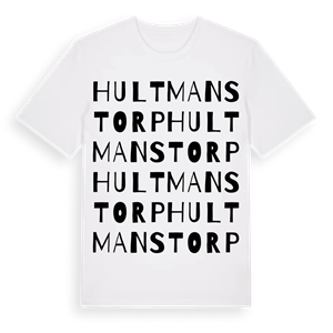 Hultmanstorp ordlek t-shirt – ekologisk bomull t-shirt från PinShirt