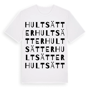 Hultsätter ordlek t-shirt – ekologisk bomull t-shirt från PinShirt