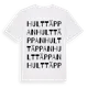 White t-shirt med Hulttäppan ordlek t-shirt