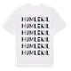 White t-shirt med Humlekil ordlek t-shirt