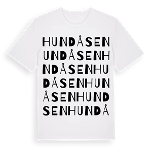 Hundåsen ordlek t-shirt – ekologisk bomull t-shirt från PinShirt