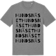 Mid Heather Gray t-shirt med Hundsnäset ordlek t-shirt