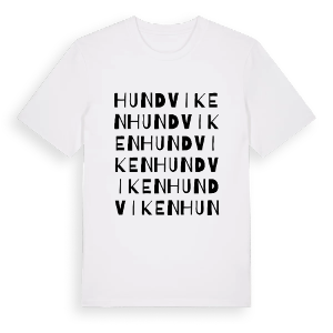 Hundviken ordlek t-shirt – ekologisk bomull t-shirt från PinShirt