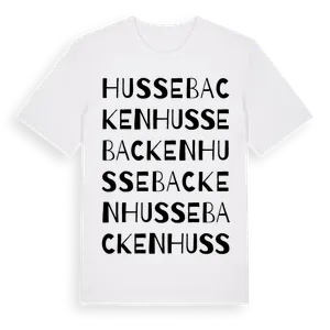 Hussebacken ordlek t-shirt – ekologisk bomull t-shirt från Pinshirt