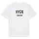 White t-shirt med Hygn i Sverige t-shirt