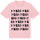 Pink Cotton t-shirt med Hygn ordlek t-shirt